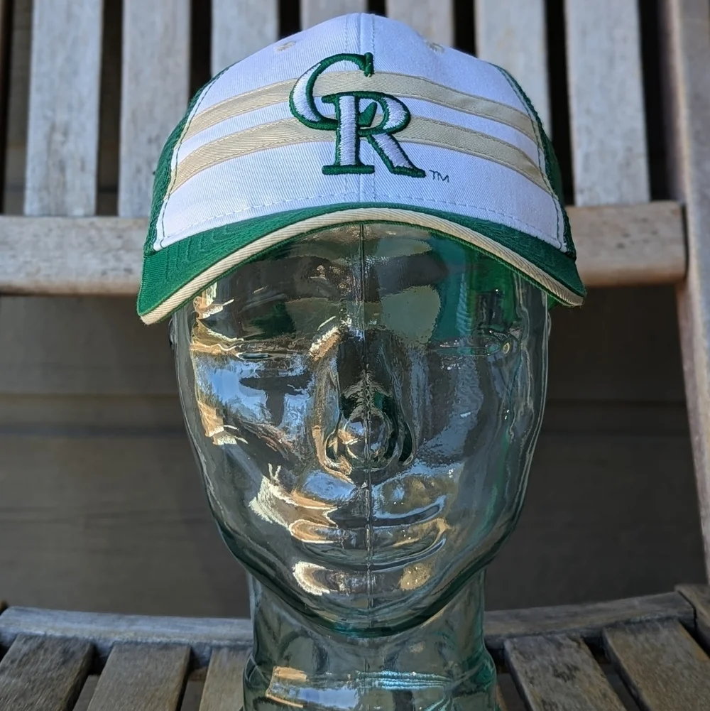 Colorado State University Colorado Rockies Baseball Cap Green White Tan Unisex